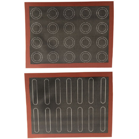 Rutschfeste Silikon-Backmatte für Backofen und Mikrowelle – ideal für Gebäck, Pizza und Macarons (1/5)