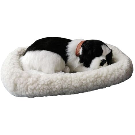 Realistischer, atmender Plüschhund, Kuscheltier mit Matte, Dekoration für Kinderzimmer oder Zuhause (1/5)