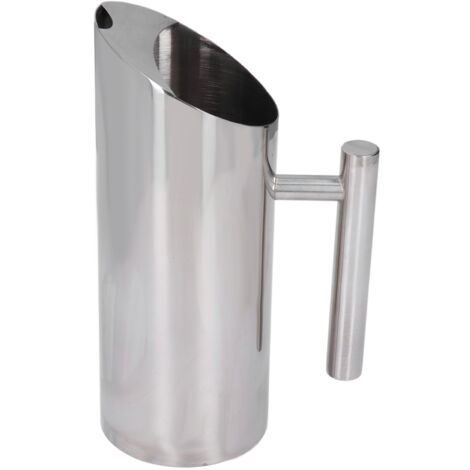 1-Liter-Wasserkrug aus Edelstahl mit ergonomischem Griff für Zuhause, Restaurant und Café (1/5)
