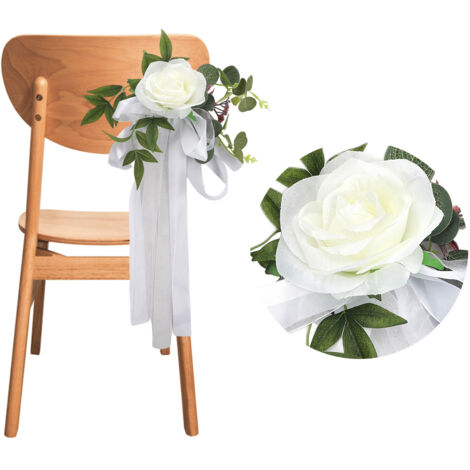Blumengeschmückter Zeremonienstuhl für Hochzeiten und Veranstaltungen – Dekoration für Veranstaltungsorte (1/5)