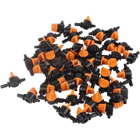 50 Stück Tropfbewässerungsventile, 4/7 mm Außendurchmesser, 6 mm/0,2 Zoll, Schaltventile für Bewässerungssysteme (1/5)