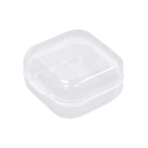 Stabile, transparente Aufbewahrungsbox aus PP mit glänzender Oberfläche für Schmuck, Perlen, Pillen und Ohrstöpsel. (1/5)