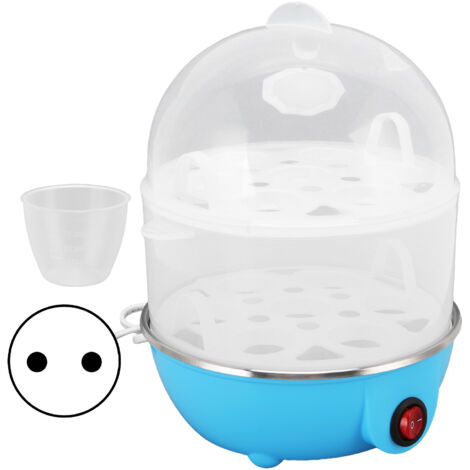 Elektrischer Eierkocher (350 W), 2 Ebenen, Kapazität für 14 Eier, automatische Abschaltung, robustes PP-Material, inklusive Messbecher, ideal für die Küche (1/5)