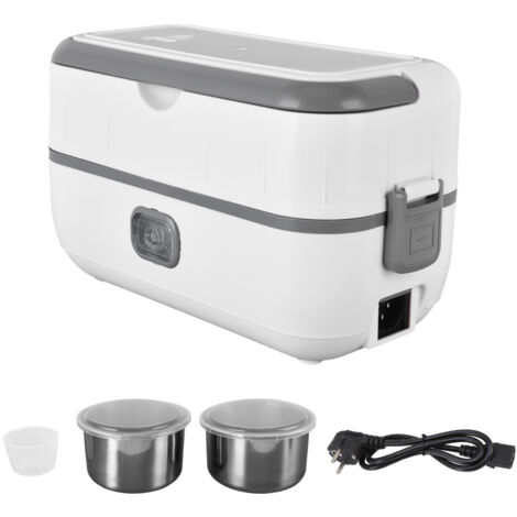 Elektrisch beheizbare Lunchbox (220 V) mit Wärmeisolierung, herausnehmbarem Fach und wasserdichter Schnittstelle – EU-Stecker