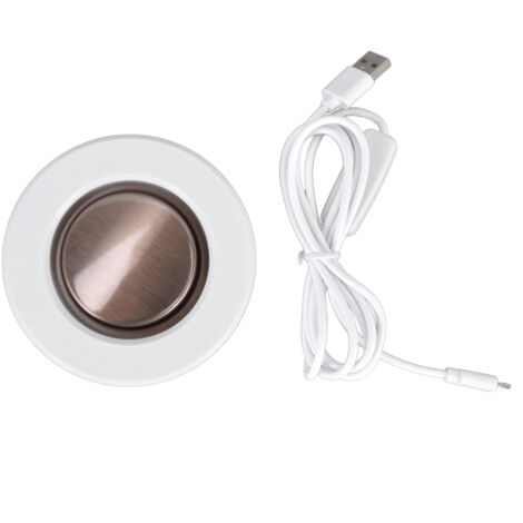 Intelligenter USB-Tassenwärmer mit konstanter Temperatur von 45 °C, ABS-Heizplatte für Kaffee und Tee, ergonomisches Design, weiß, 2 A