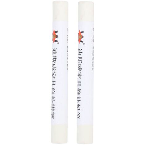 2-teiliger Holzreparaturstift für Möbel und Fußböden, Kratzerreparatur, Elfenbeinweiß, Verbundmaterial