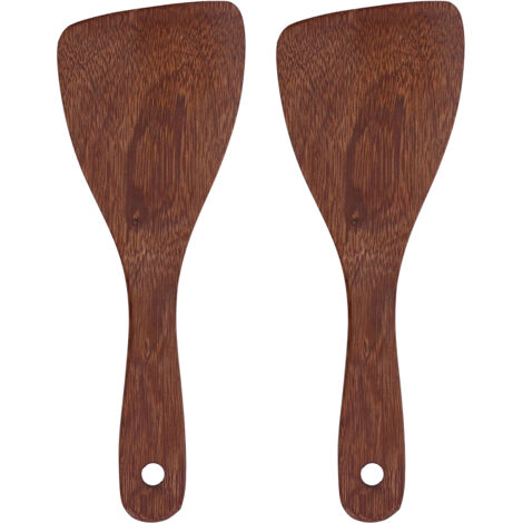 2-teiliges Reislöffel-Set aus Naturholz – Spatel und Servierlöffel für den Reiskocher – Ideal zum Umrühren und Servieren (1/5)