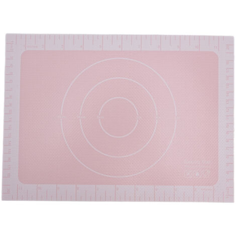 Antihaft-Backmatte aus Silikon für Macarons, Kekse und Brot, rosa Hintergrund. (1/5)