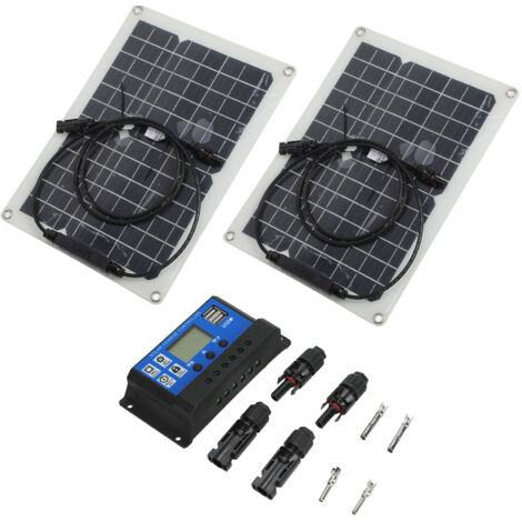 Tragbares, wasserdichtes 15-W-monokristallines Solarpanel für Camping, Auto und Boot – inklusive 60-A-Controller (1/5)