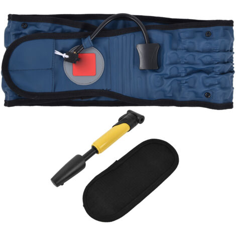 2-in-1 Lendenstützgürtel – Strapazierfähige Rückenstütze zur Schmerzlinderung und Stressreduzierung – Effektive Dekompression – Blau (1/5)