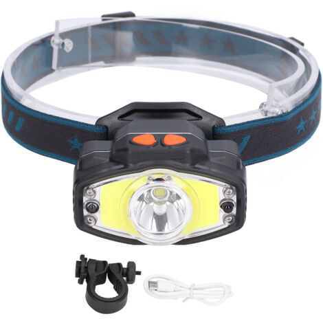 Ultrahelle COB-Stirnlampe, USB-aufladbar, wasserdicht, ideal für Camping und Wandern (1/5)