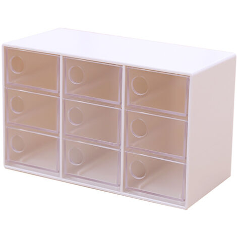 Mini-Aufbewahrungsbox mit 9 Fächern fürs Büro – Schubladenorganizer aus Kunststoff für Zuhause und Büro (1/5)