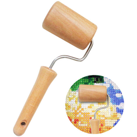 5D Strassmalwerkzeug-Set mit Holzrolle für DIY-Kunst und Strassmalzubehör