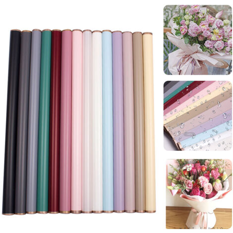 20 Blatt wasserfestes Geschenkpapier mit Blumenmuster für Blumensträuße und Geschenke (1/5)