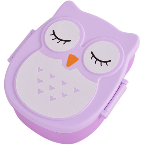 Bento-Box für Kinder mit niedlicher Eule, ideal für Schule, Picknick und Reisen, tragbare Aufbewahrungsbox für Lebensmittel.