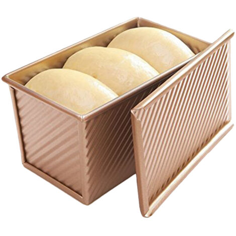 Brotbackform aus Kohlenstoffstahl mit antihaftbeschichtetem Deckel für Toast und Kuchen