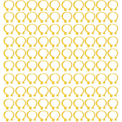 100 wiederverwendbare Beinringe für Hühner, Enten und Gänse – 16 mm, gelb – 100er-Packung (1/5)