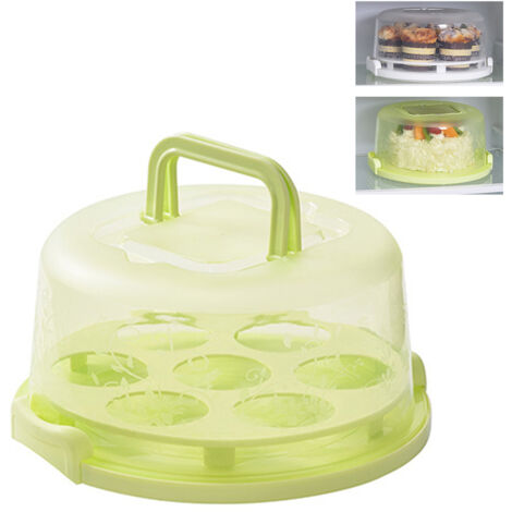 Etagère mit Deckel und Griff – Ständer für Desserts, Cupcakes und Kuchen – Servierplatte mit Boden (1/5)
