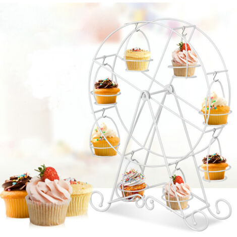 Cupcake-Ständer in Form eines Riesenrads – Präsentationsständer für 8 Cupcakes für Desserts, Hochzeiten und Partys – Servier- und Dekorationsaccessoire (1/5)