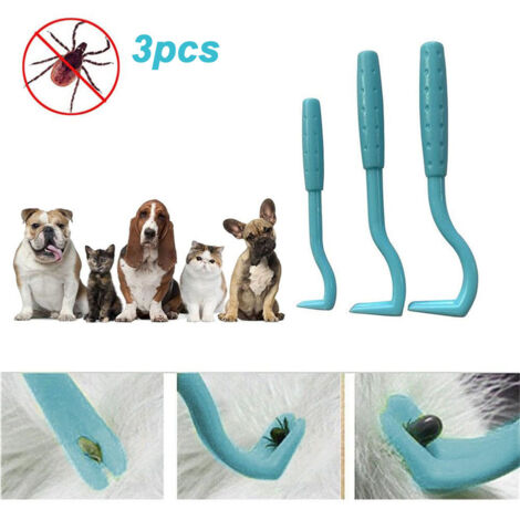 3-teiliges Zeckenentferner-Set für Hunde, tragbares Flohentfernungswerkzeug für Haustiere (1/5)