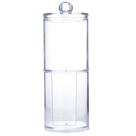 Transparente Aufbewahrungsbox für Wattebällchen und Wattestäbchen, 2-in-1 Kosmetik-Organizer (1/5)