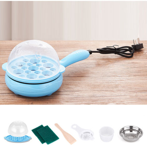 Multifunktionale 2-in-1 Antihaft-Eierpfanne, automatischer Kocher mit automatischer Abschaltfunktion, ideal für Zuhause und Studentenwohnheim, blaue Farbe. (1/5)