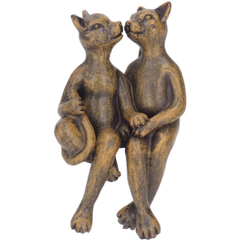 Niedliche Miniatur-Katzenfigur aus Kunstharz, handbemalt, Dekoration für Garten, Terrasse und Innenräume (1/5)