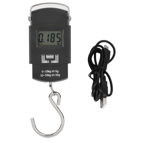 Tragbare elektronische Waage 50 kg mit LCD-Anzeige zum Wiegen von Gepäck und Postpaketen (1/5)