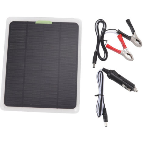 10-W-Solarpanel mit zwei USB-Ausgängen und Typ-C-Anschlüssen, 12-V-Solarladegerät für Camping, Wandern und Reisen (1/5)