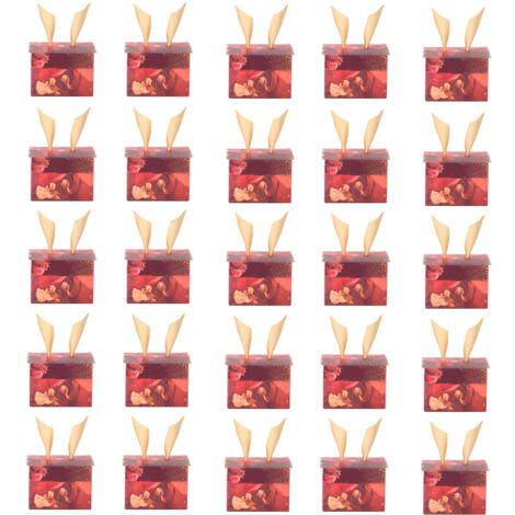 25 quadratische Bonbonboxen-Sets für europäische Hochzeiten, Gastgeschenke, Schmuck- oder Pralinenschachteln, Retro-Goldblumenmuster (1/5)