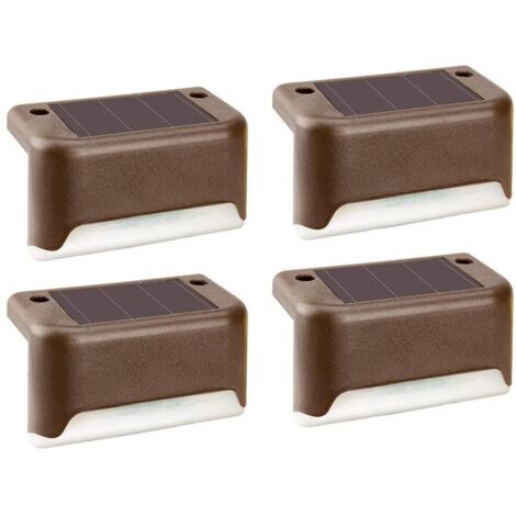 Solarleuchten für Außentreppen, wasserdicht, weiße LED-Beleuchtung für Garten, Terrasse und Zaun (1/5)