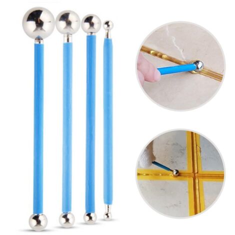 4-teiliges Modellierwerkzeug-Set aus Edelstahl für Polymerclay, langlebige Modellierstifte für DIY-Bastelarbeiten