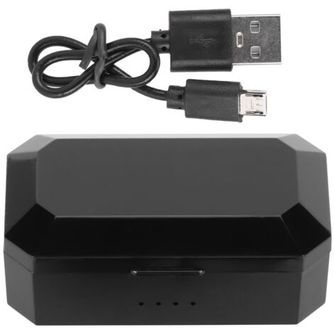 Leichte binaurale Bluetooth-Kopfhörer, kabellose Ohrhörer für Autofahren und Sport, Schwarz (1/5)