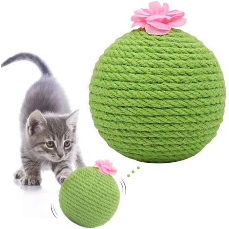 Sisalseil-Katzenspielzeugball mit Katzenminze, anregendes interaktives Spielzeug für Kätzchen und Katzen