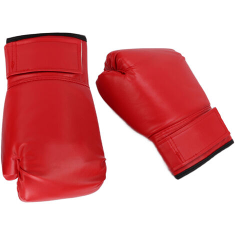 Paar rote Boxhandschuhe (10 oz) für Erwachsene, geeignet für Muay Thai und Sanda Training