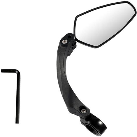 Verstellbarer und drehbarer Fahrradspiegel für den Lenker, rechts, schwarz, Sicherheitszubehör für Mountainbikes und Rennräder. (1/5)