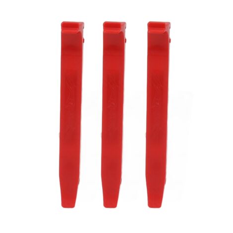 Fahrradreifenheber aus glasfaserverstärktem Polycarbonat (PC), 16 mm verbreitert, ergonomisch, rutschfest zum Reifenwechsel, Rot – 3er-Set (1/5)