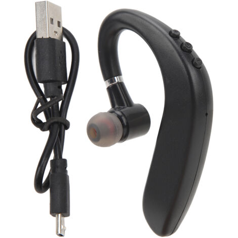 Kabelloses Mono-Bluetooth-Headset mit geringer Latenz für Autofahren, Sport und Bürogebrauch mit USB-Ladekabel – Schwarz (1/5)