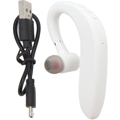 Monaurail Bluetooth-Headset mit geringer Latenz, Freisprechfunktion mit USB-Kabel für Autofahren, Laufen und Büro – Weiß (1/5)
