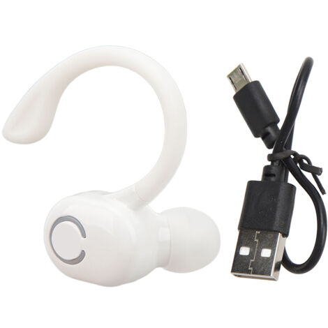 Bluetooth-Kopfhörer mit Geräuschunterdrückung (Version 5.2), integriertem Mikrofon, leichtem Design und langer Akkulaufzeit für den professionellen Einsatz im Büro, Weiß (1/5)