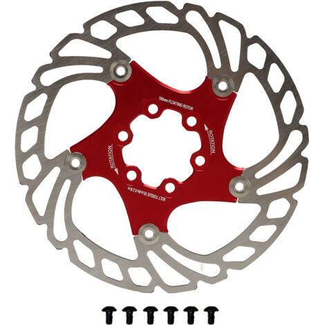 Rote schwimmend gelagerte Bremsscheibe für Rennräder, 6 Löcher, 160 mm, leichter und leistungsstarker Ersatz. (1/5)