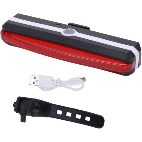 Fahrradrücklicht, wiederaufladbare LED-Sicherheitsleuchte per USB für Nachtfahrten, 500 mAh (1/5)