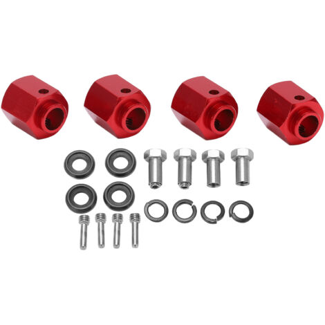 Roter 12-mm-Achsenverbreiterungsadapter für Traxxas 1/10 RC-Fahrzeuge – Crawler-kompatibel (1/5)