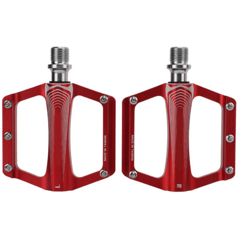 Fahrradpedale aus Aluminiumlegierung mit DU-Lagern für Mountainbikes und Rennräder – Rot (1/5)