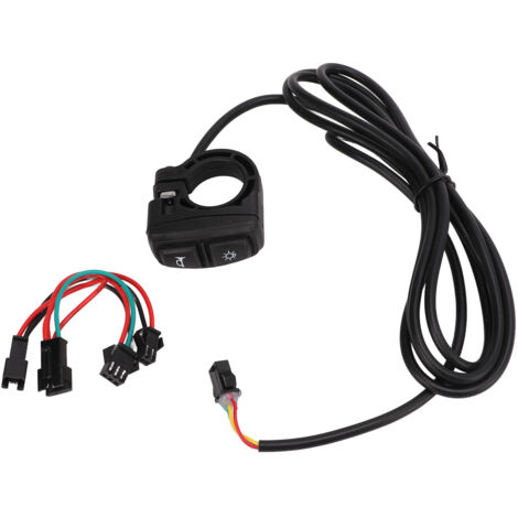 2-in-1 Hupen- und Scheinwerferschalter für Elektroroller, verschleißfest mit Lichtadapterkabel - kompatibel mit Motorrädern und Elektrofahrrädern (1/5)