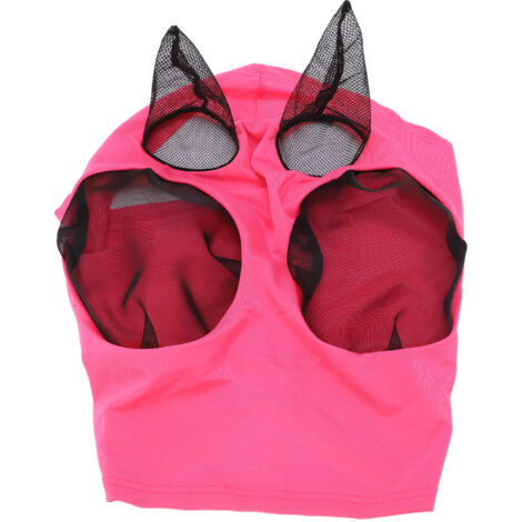 Atmungsaktive und bequeme Pferdemaske aus weichem, feinem Netzgewebe, rosa