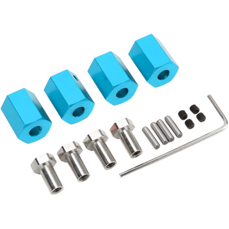 Stück 12-mm-Sechskantnaben mit universellen Aluminiumstiften für ferngesteuerte Fahrzeuge im Maßstab 1:10 und 1:12, 16 mm Höhe, Blau (1/5)