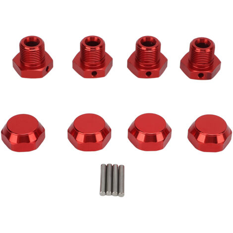 ARRMA 1/8 Maßstab Profi-Sechskantradadapter-Set aus Aluminiumlegierung (4er-Set), rot (1/5)