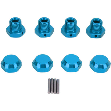 ARRMA 1/8 Scale Professional Aluminium Alloy Wheel Hub Adapter Kit - RC Hexagon - Blue (1/5)