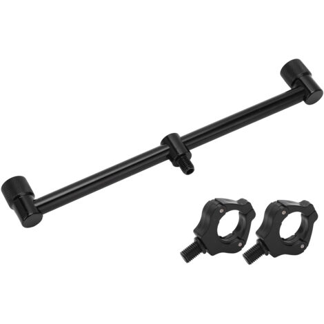 Karpfenrutenhalter, schwarzer Magnethalter für Buzz-Ruten (2 Köpfe, 25 cm Halter, 2 Köpfe)
